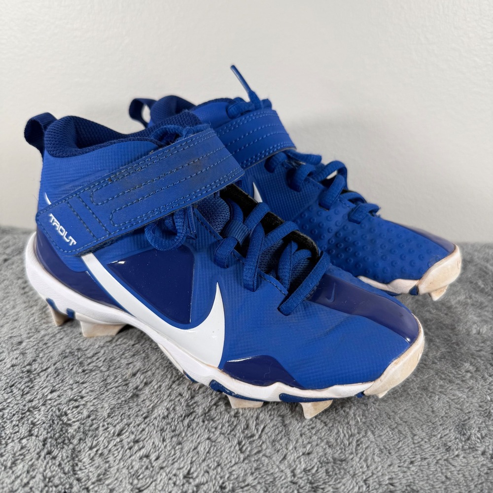 Nike Force Trout 7 Pro MCS Kids Size 13C Blue White Baseball Cleats CQ7642-400